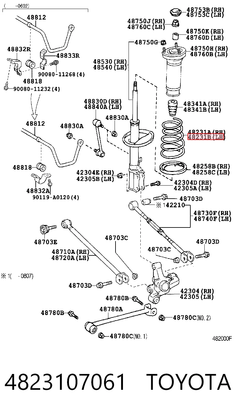Пружина амортизатора Toyota Avalon седан (GSX30) (2005 - 2012) цена, от 26.68 USD