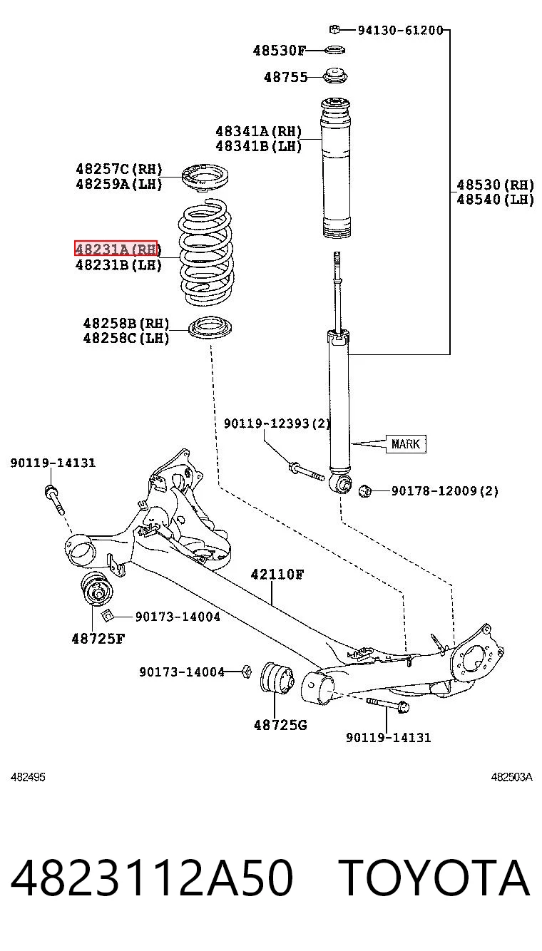 Задняя пружина S4823112A50 Sensen