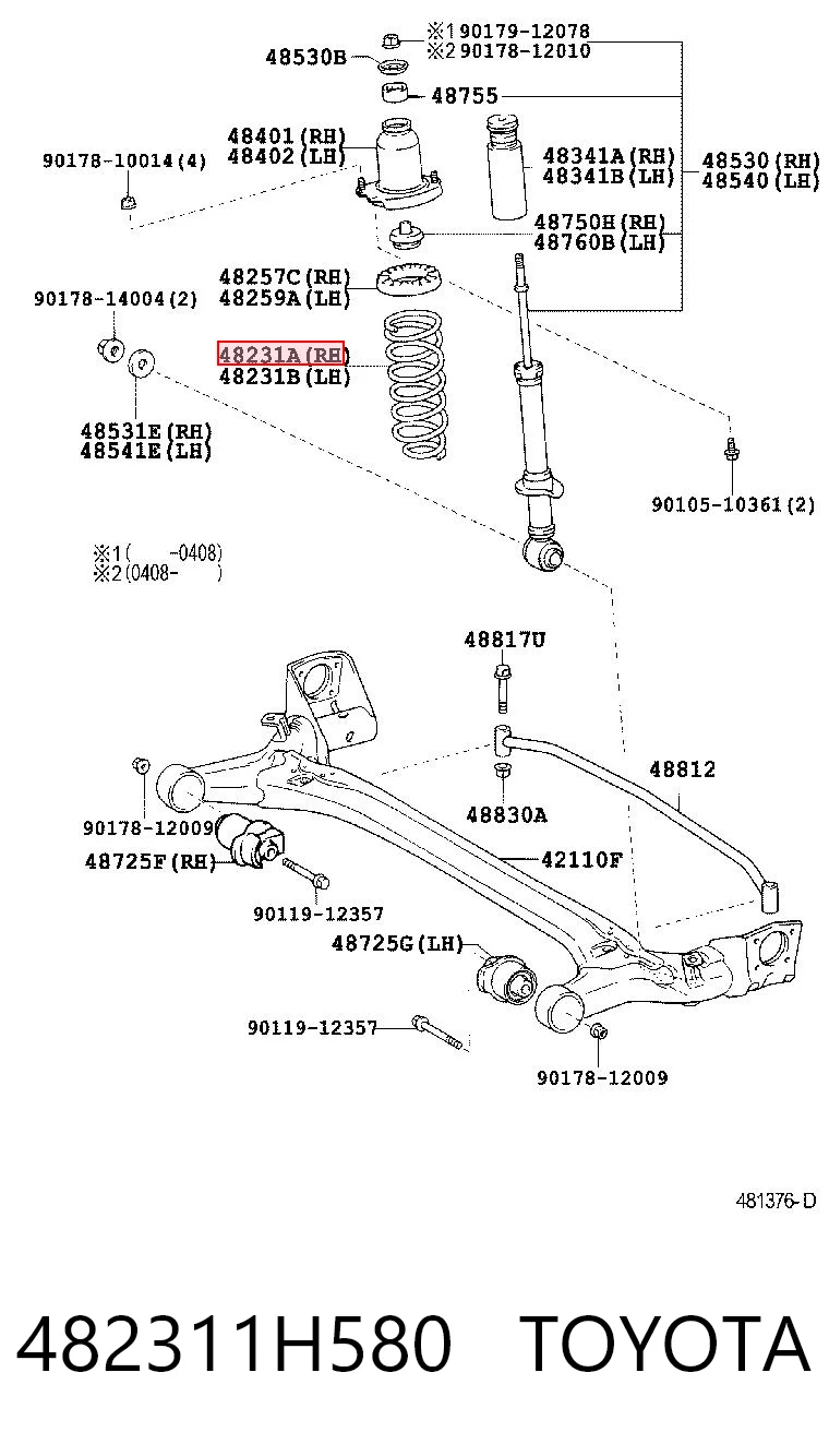 482311H580 Toyota