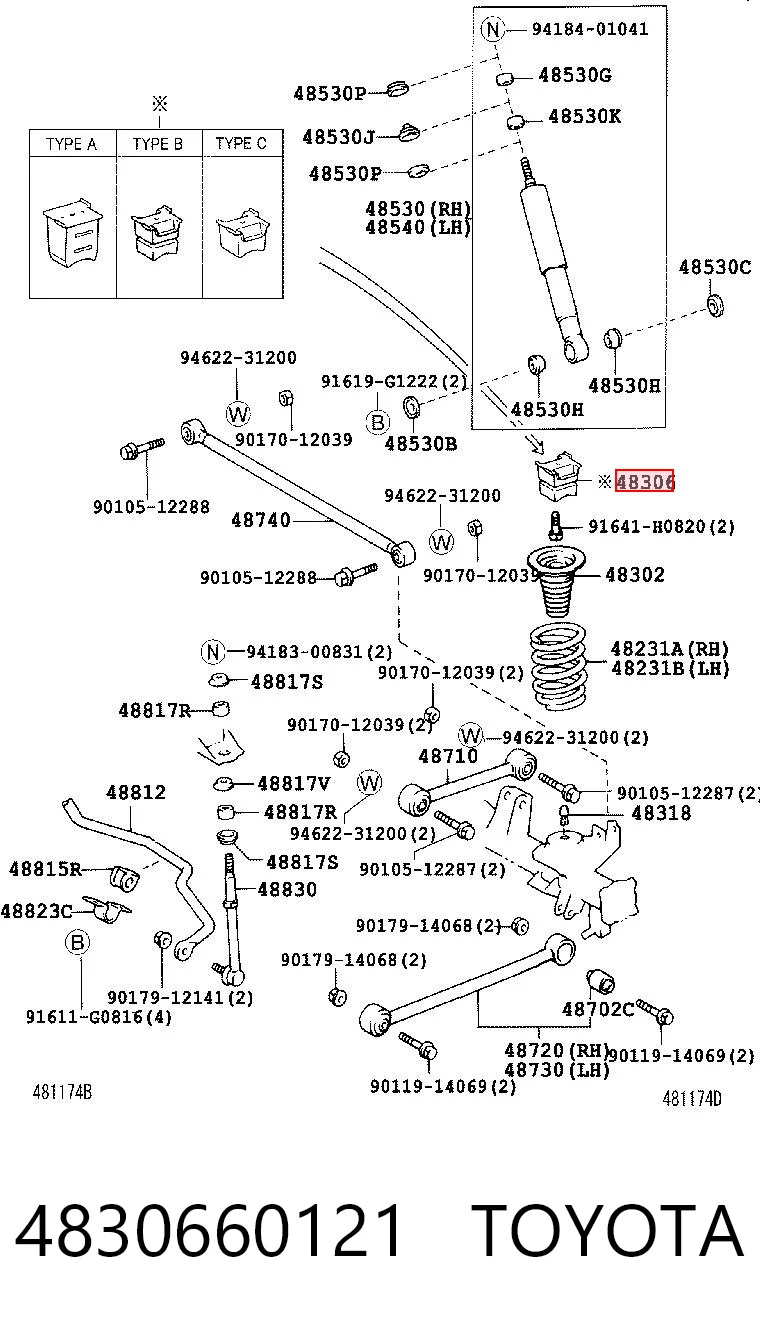 4830660121 Toyota 