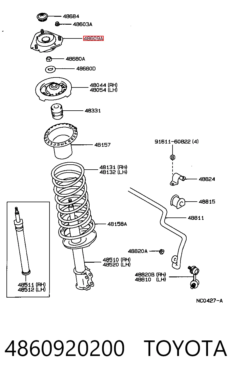 Подушка амортизатора переднего на Toyota Carina II T17