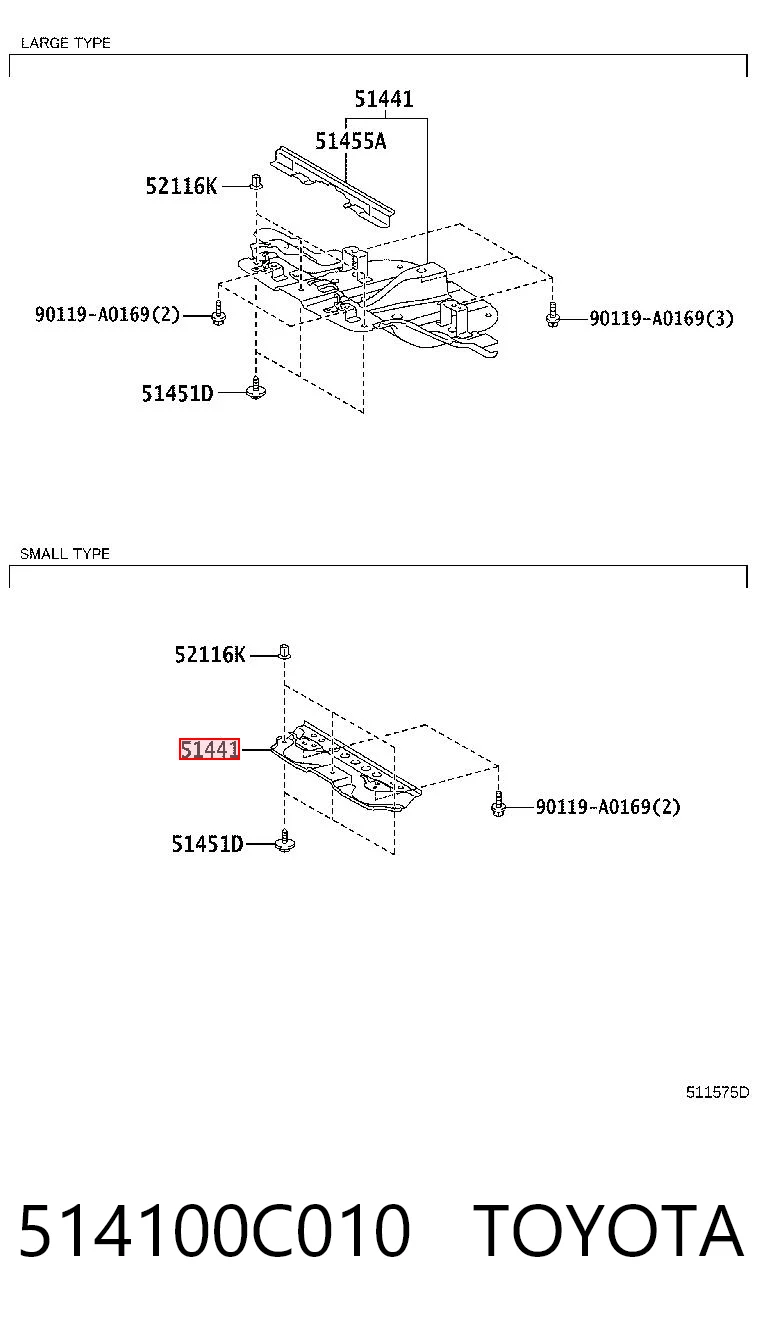 514100C010 Toyota Защита картера двигателя