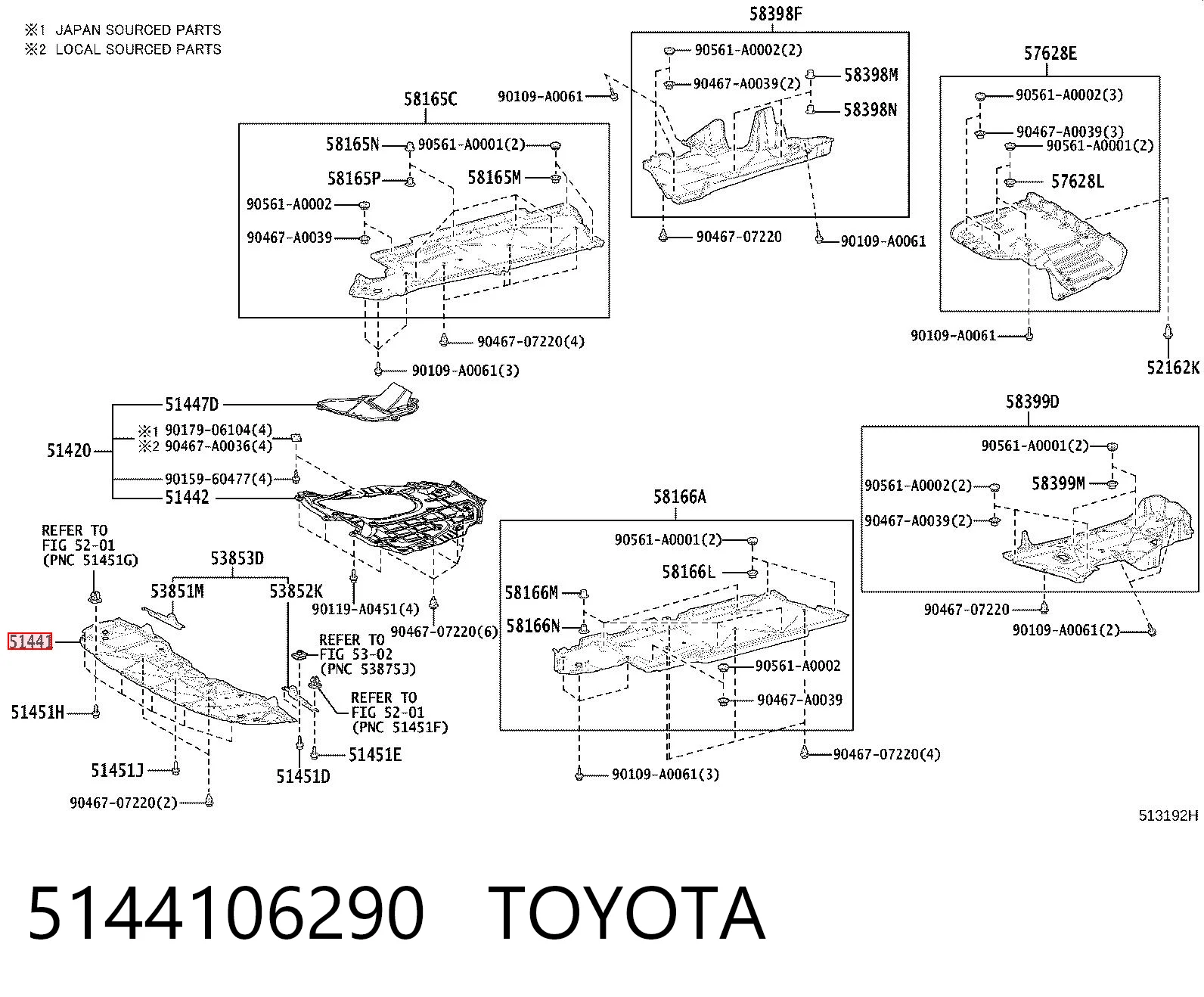 5144106290 Toyota Обвес бампера