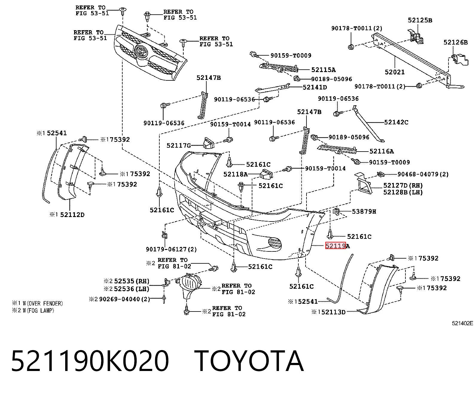 Бампер передний в сборе на Toyota Hilux  N