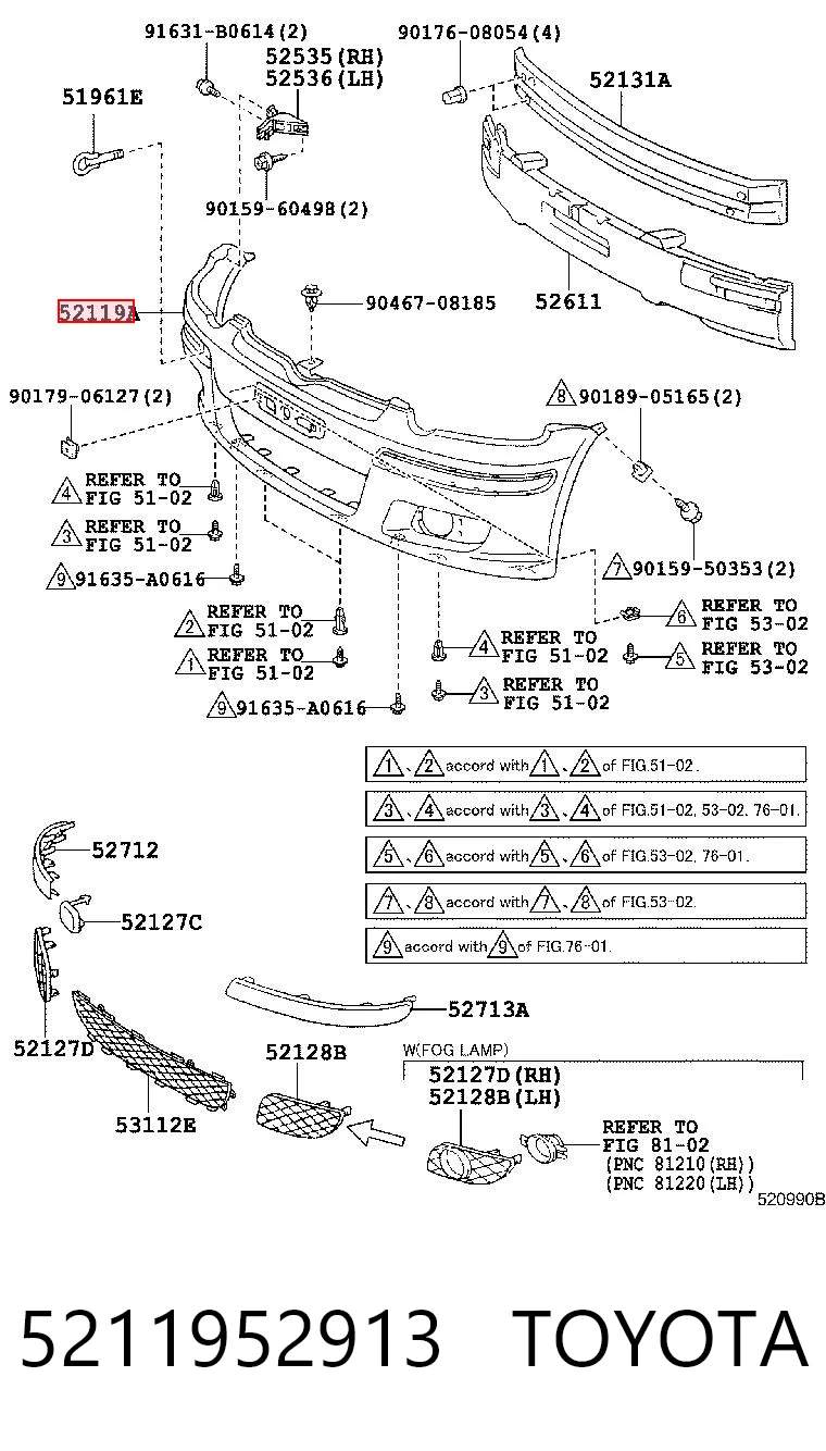 TY04255MBR Signeda Бампер передний в сборе