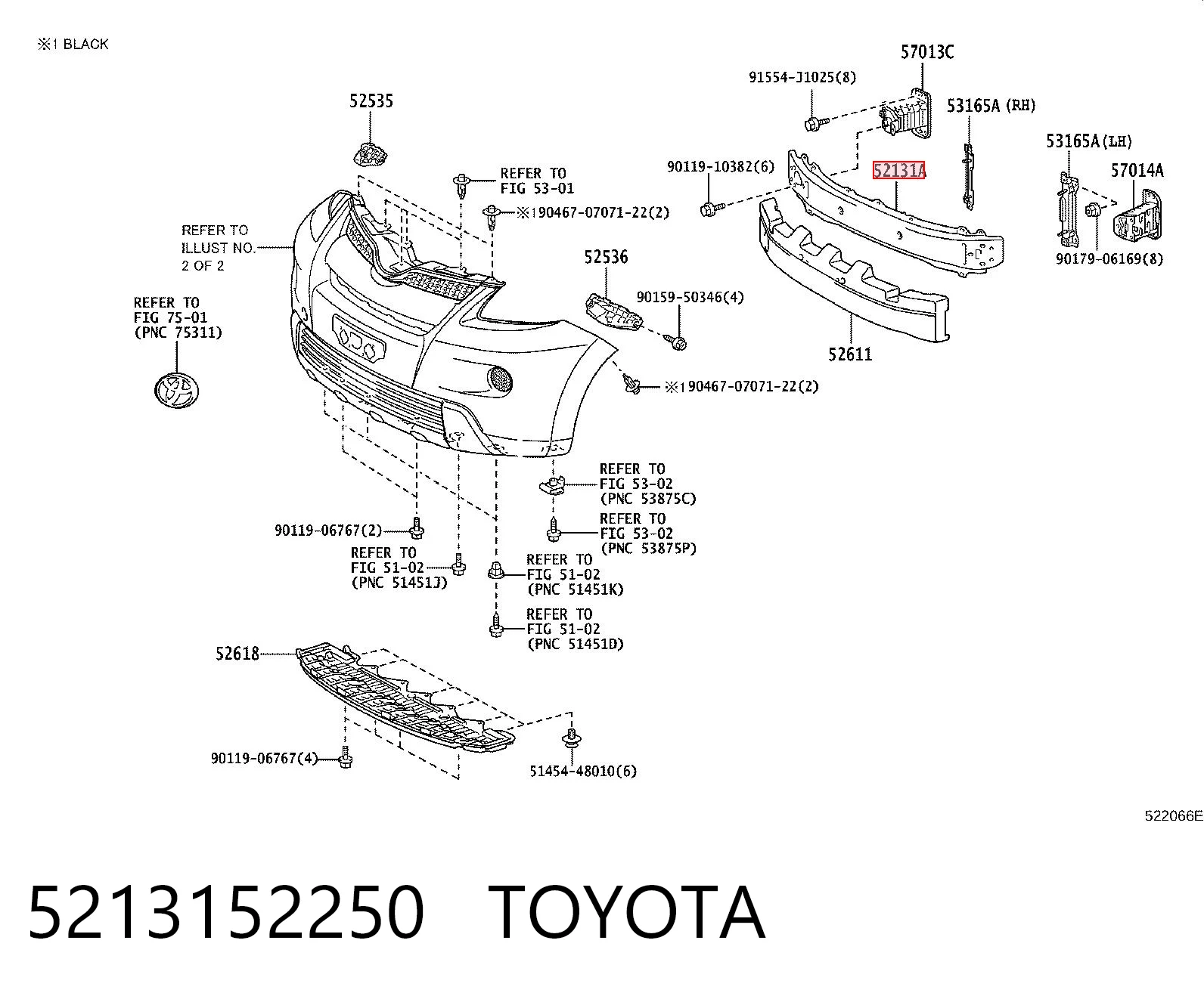 Балка бампера переднего на Toyota Yaris  P13