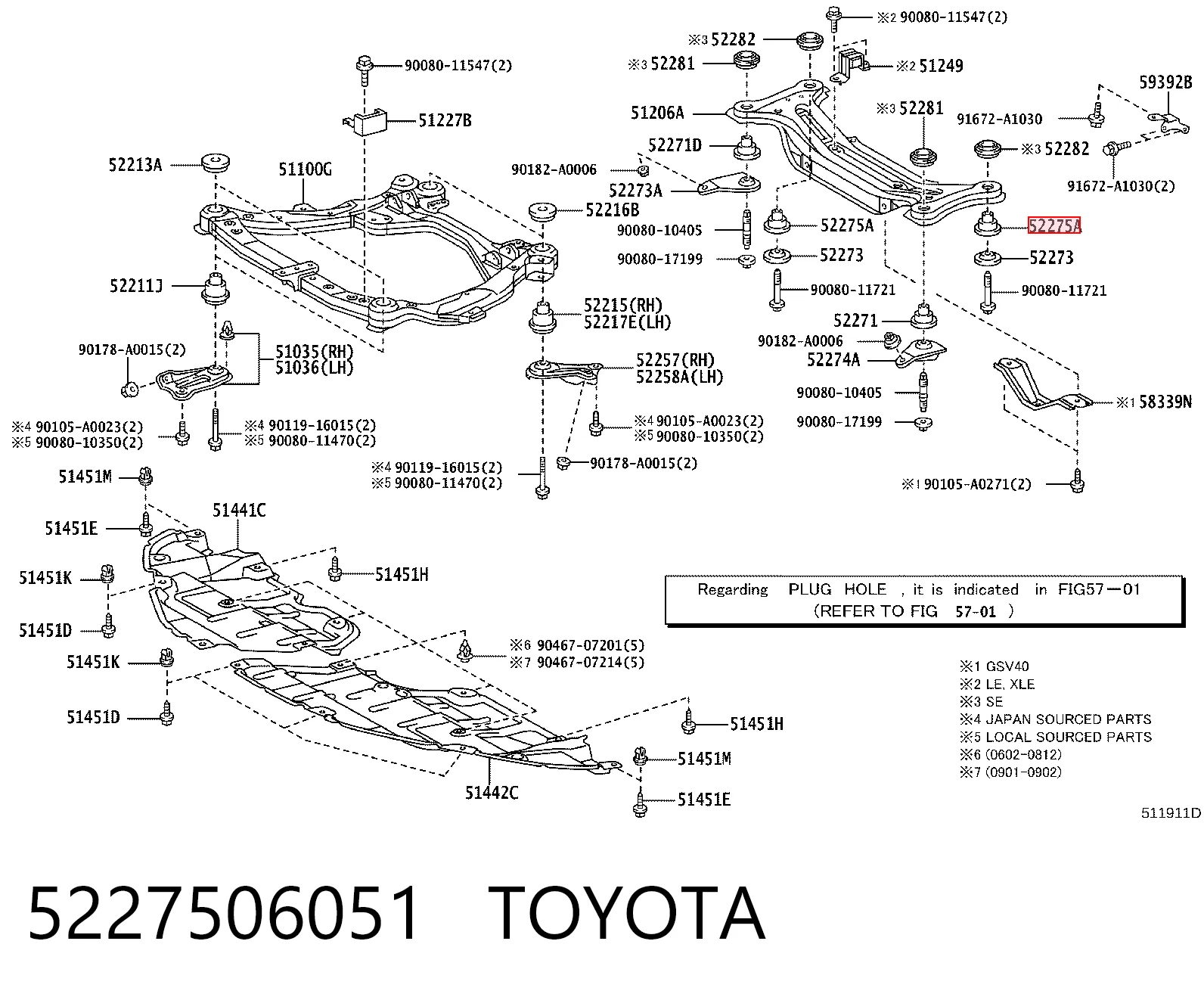 Сайлентблок балки моста на Toyota Solara  V3