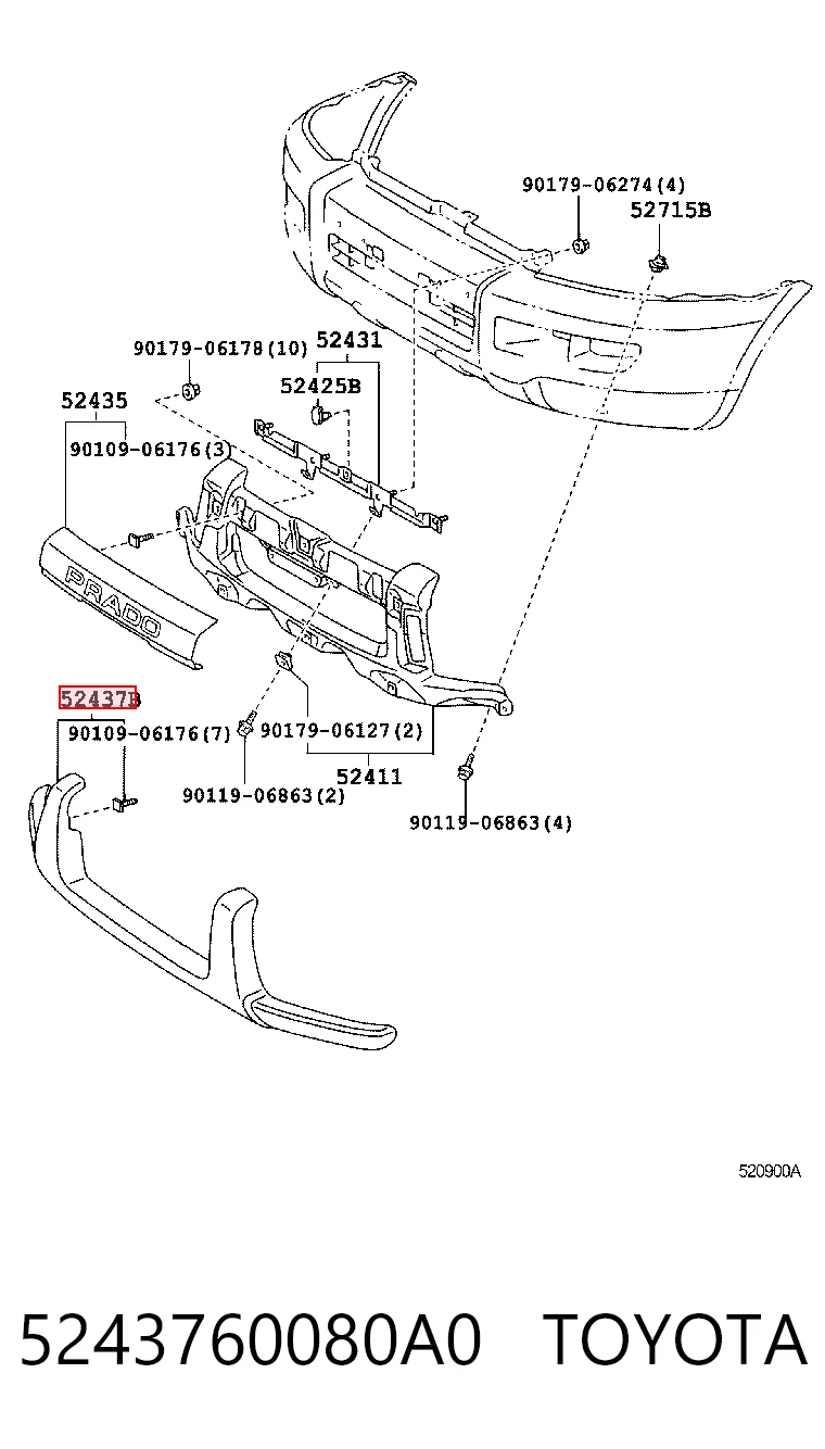 5243760080A0 Toyota