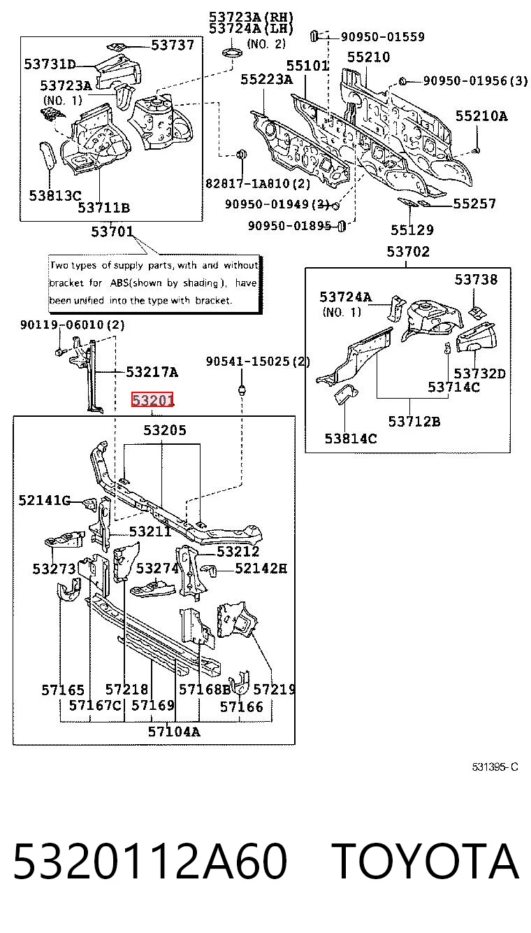 Панель передняя Toyota Corolla хэтчбек (E12U) (2002 - 2006) цена, от 70.15 USD