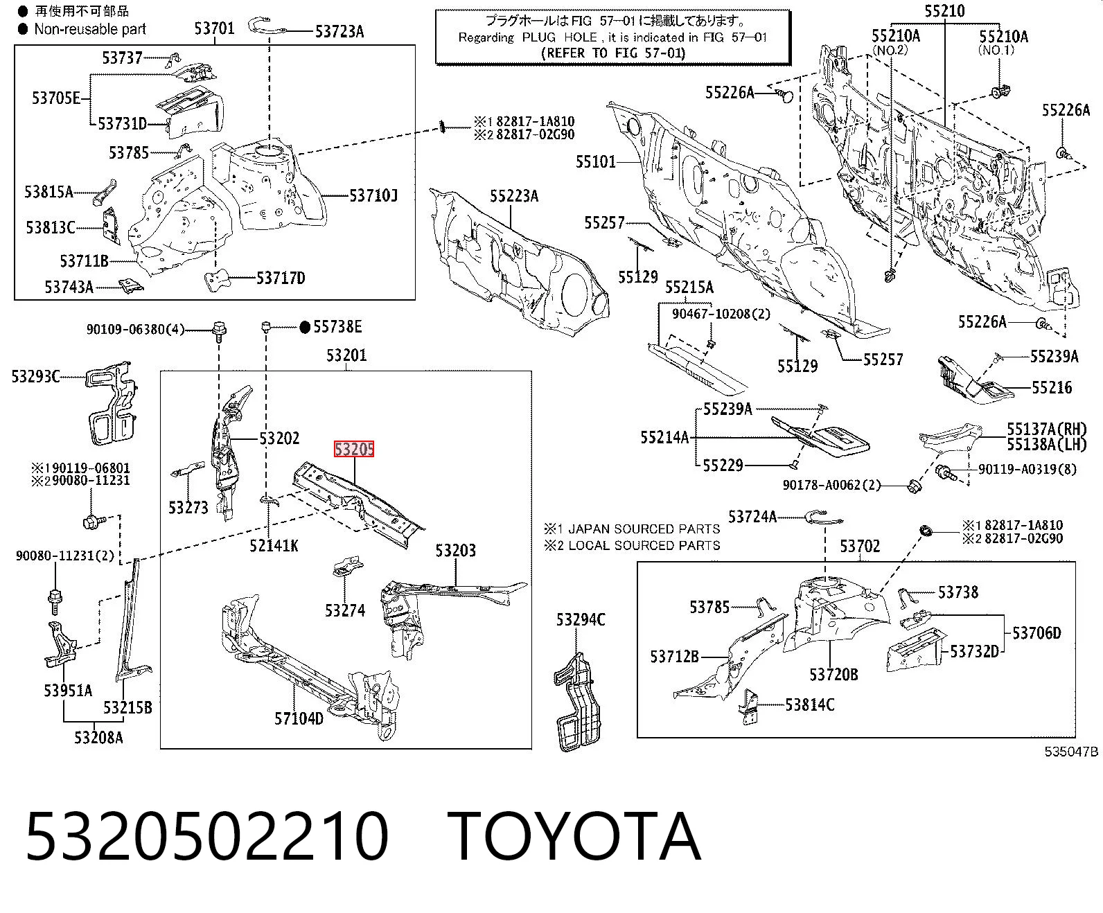 5320502210 Toyota 