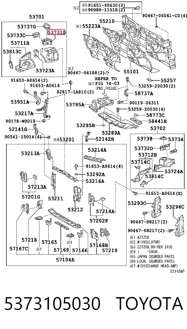 5373105030 Toyota
