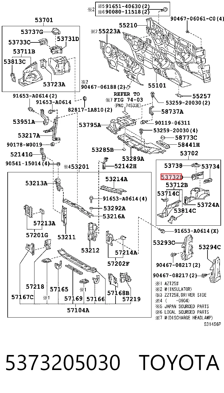 5373205030 Toyota