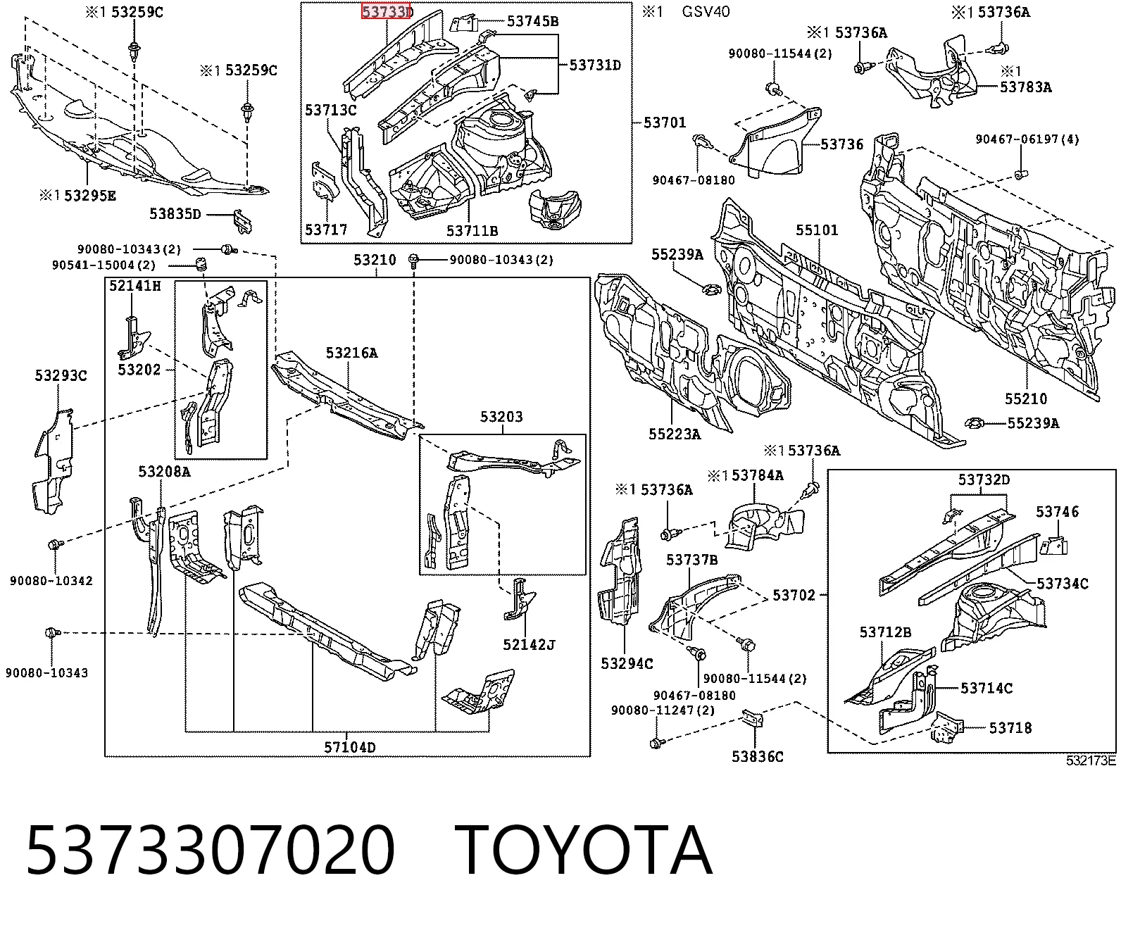 5373307020 Toyota 