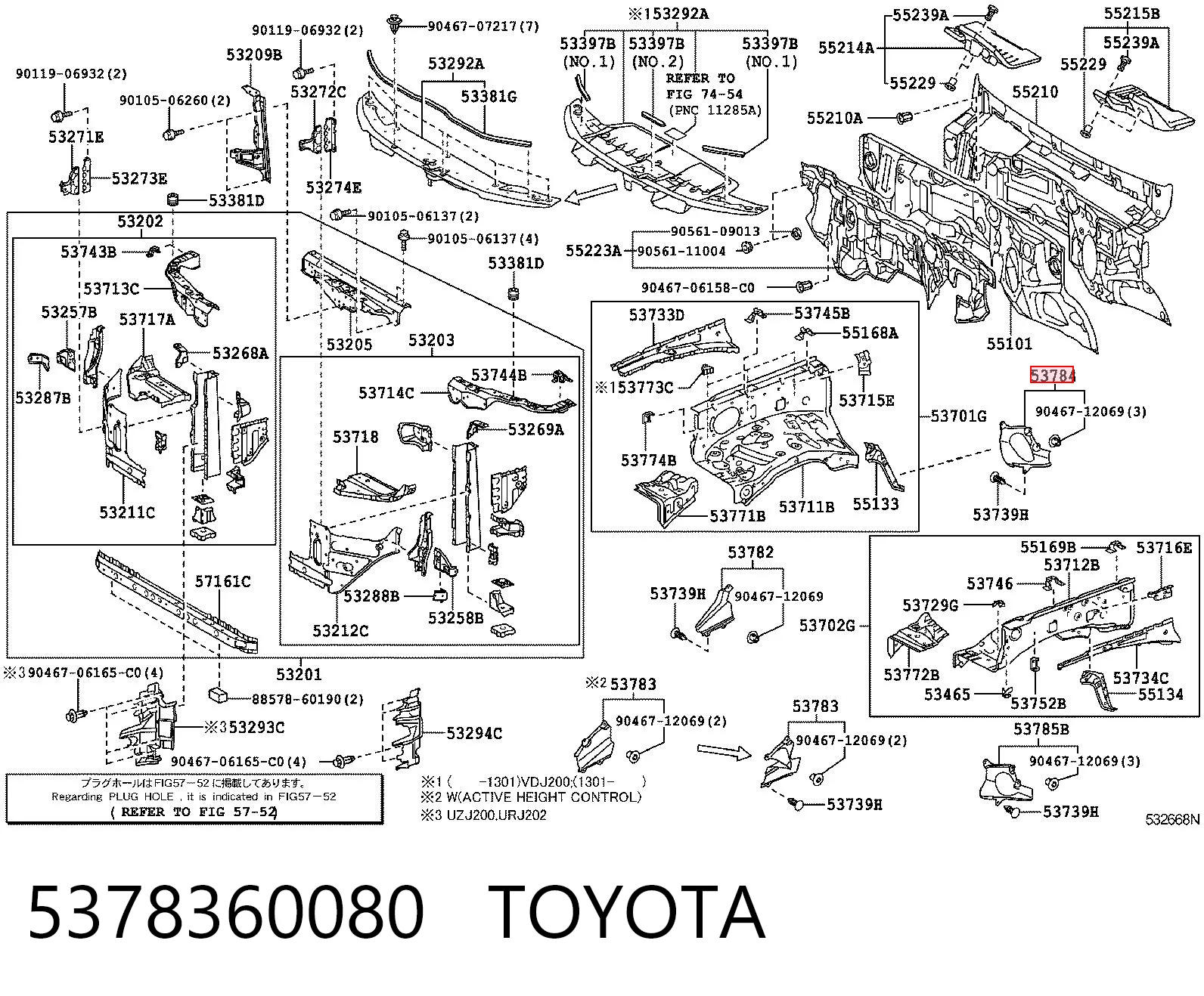  Toyota 5378260030 цена, от 29.51 USD