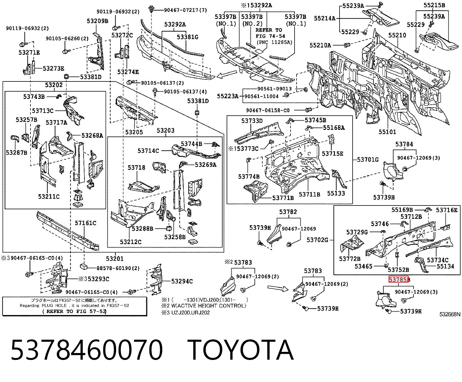 Купить 5378260030 Toyota 