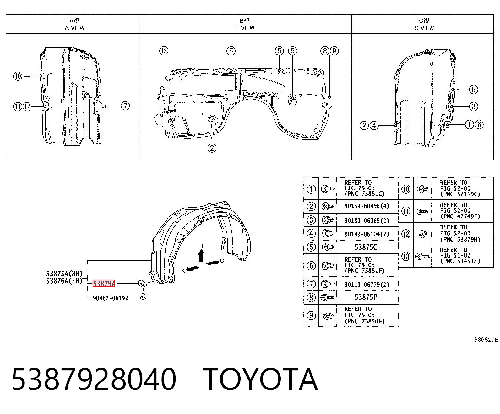 5387928040 Toyota