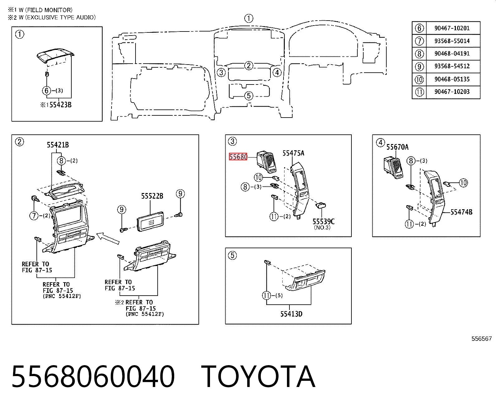  Toyota 5568060040 цена, от 28.19 USD