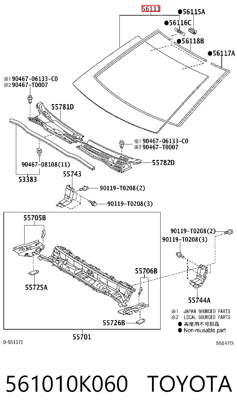 ST503851 Pilkington Автостекло