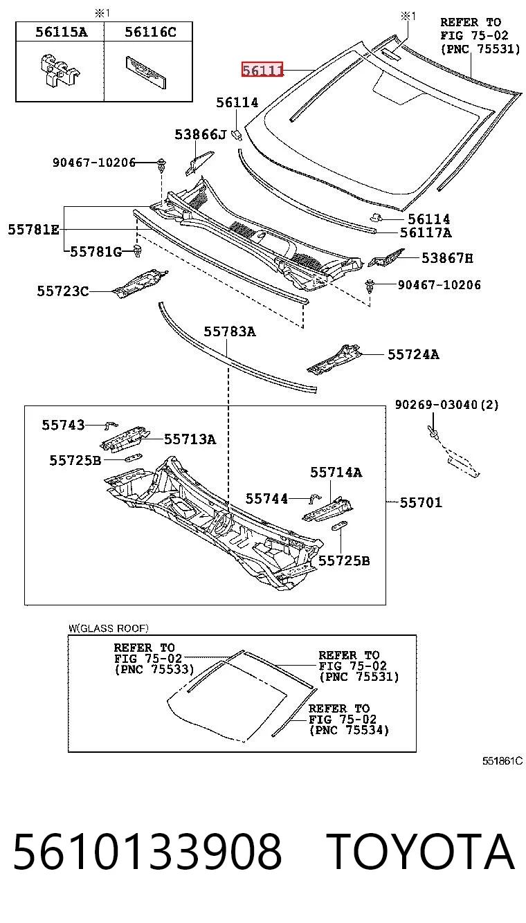 Автостекло на Lexus ES 350 GSV40