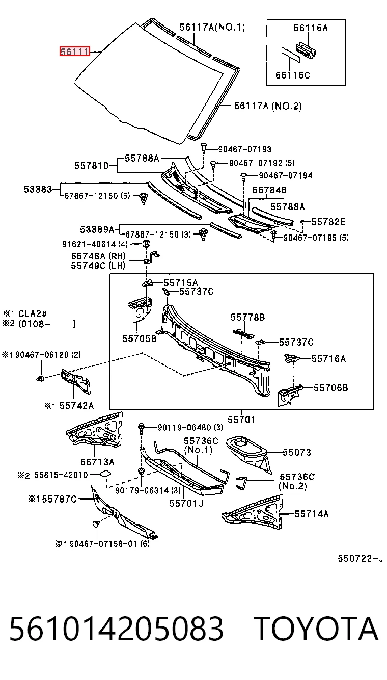 Лобовое стекло AB65446A XYG
