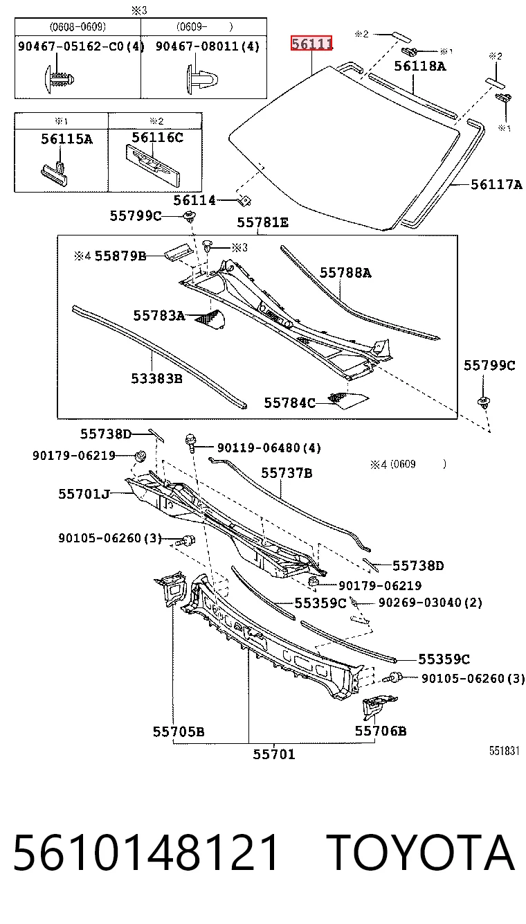 Автостекло на Lexus RX 300/330/350/400H U3