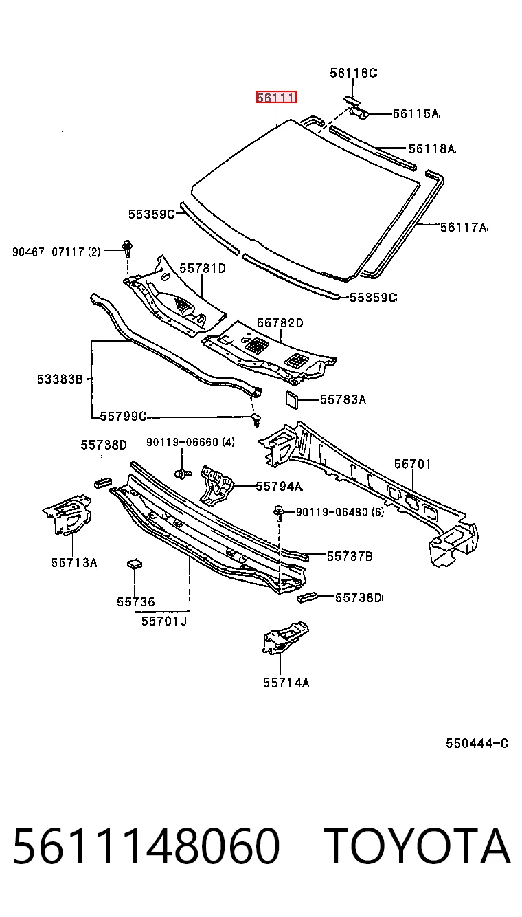 Автостекло на Lexus RX 300 MCU1