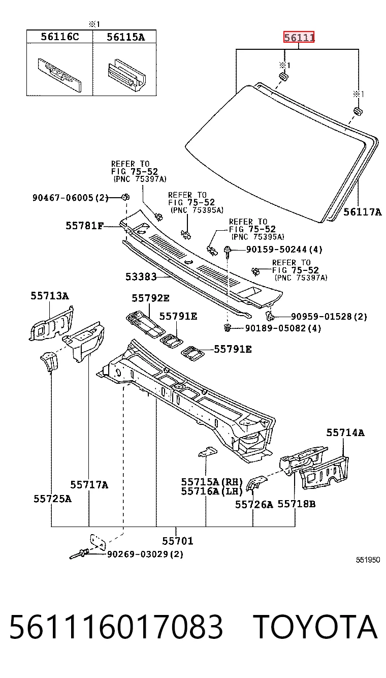 Автостекло на Toyota Land Cruiser 90 J9