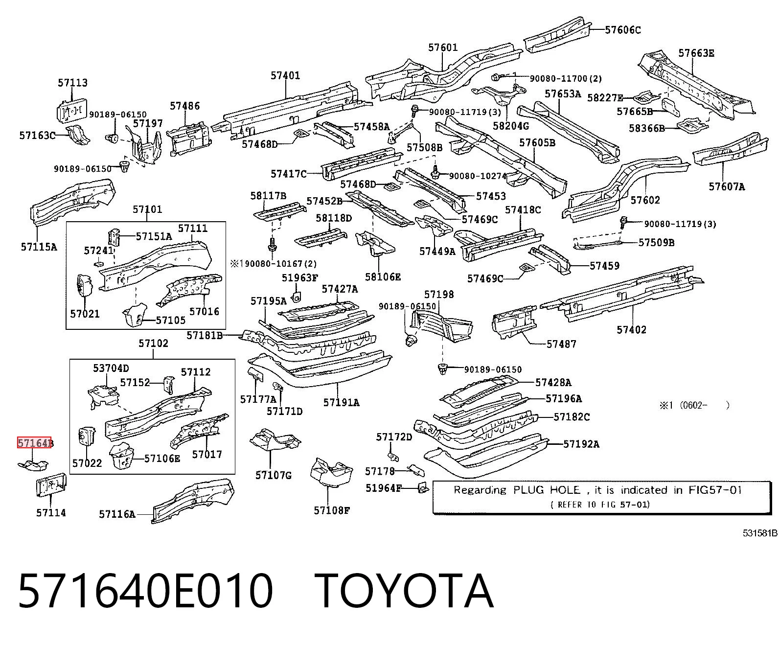 571640E010 Toyota 