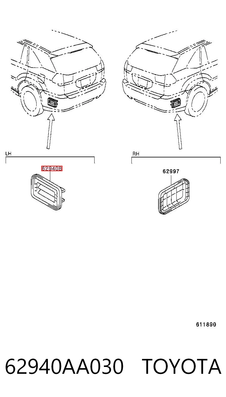62940AA030 Toyota Люк заднего крыла
