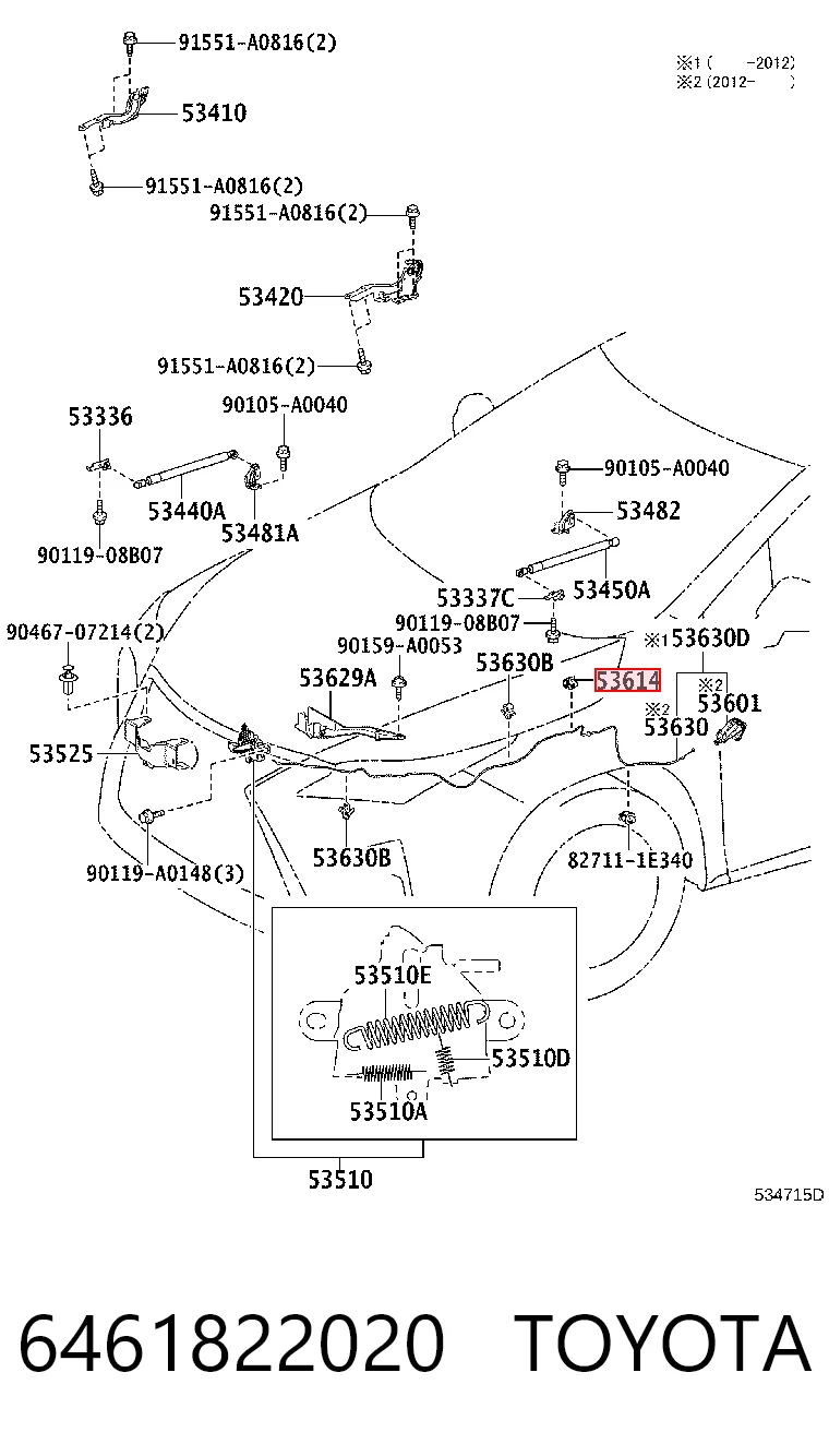 6461822020 Toyota