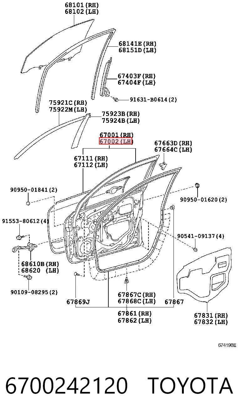 Водительская дверь на Toyota RAV4 III A3