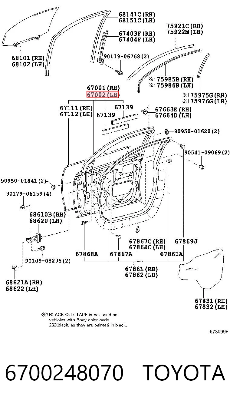 Водительская дверь на Lexus RX 330/350 U3