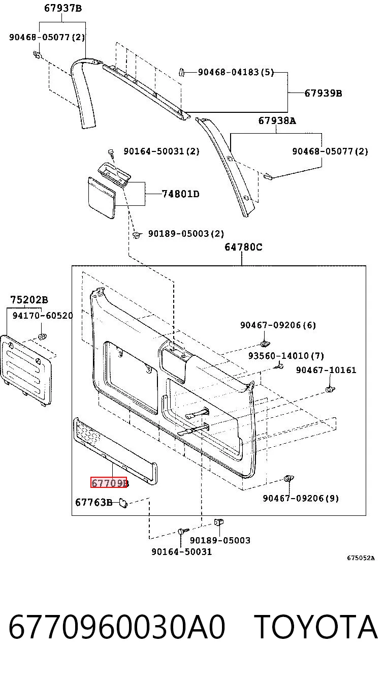 6770960030A0 Toyota 