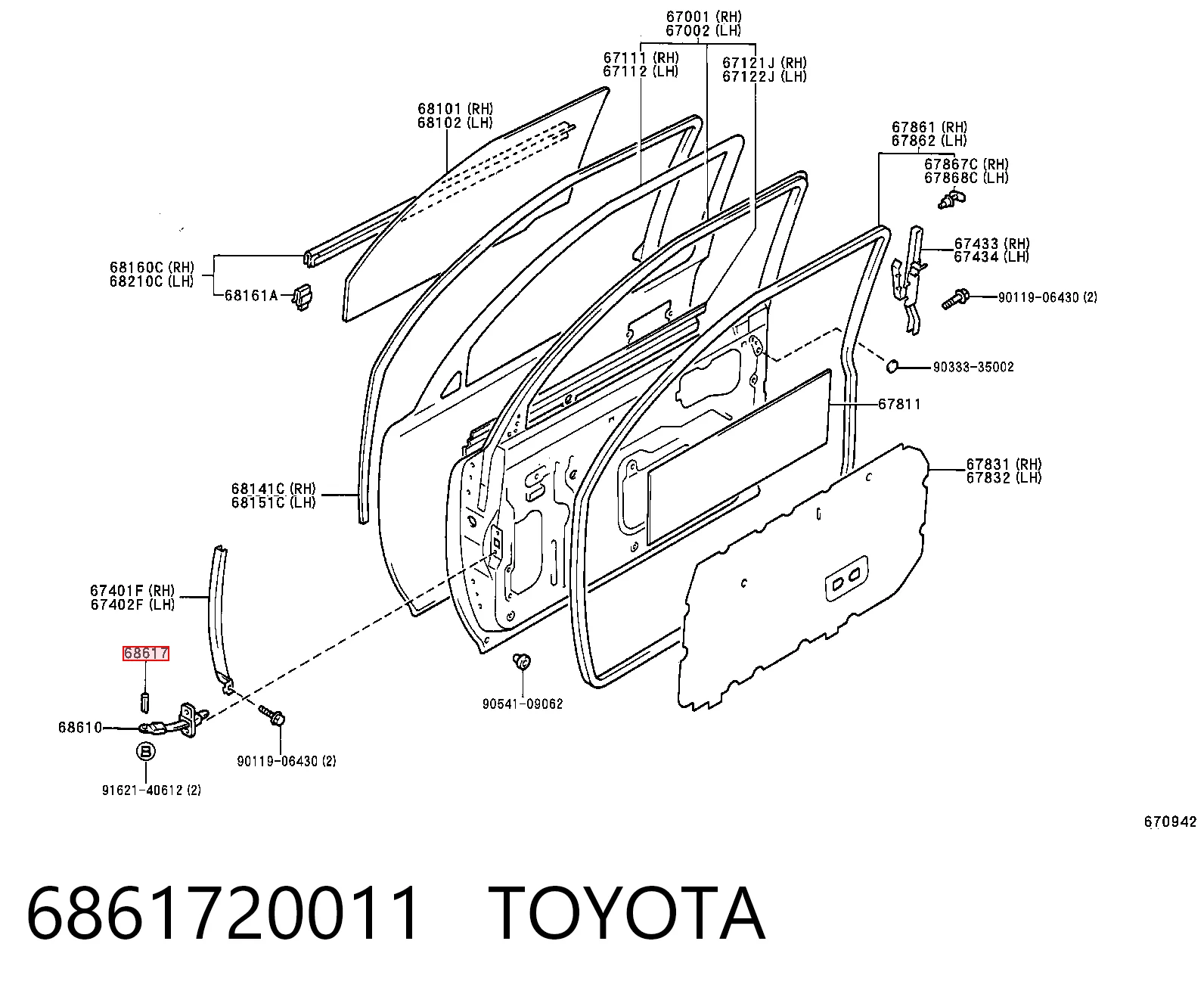 6861720011 Toyota