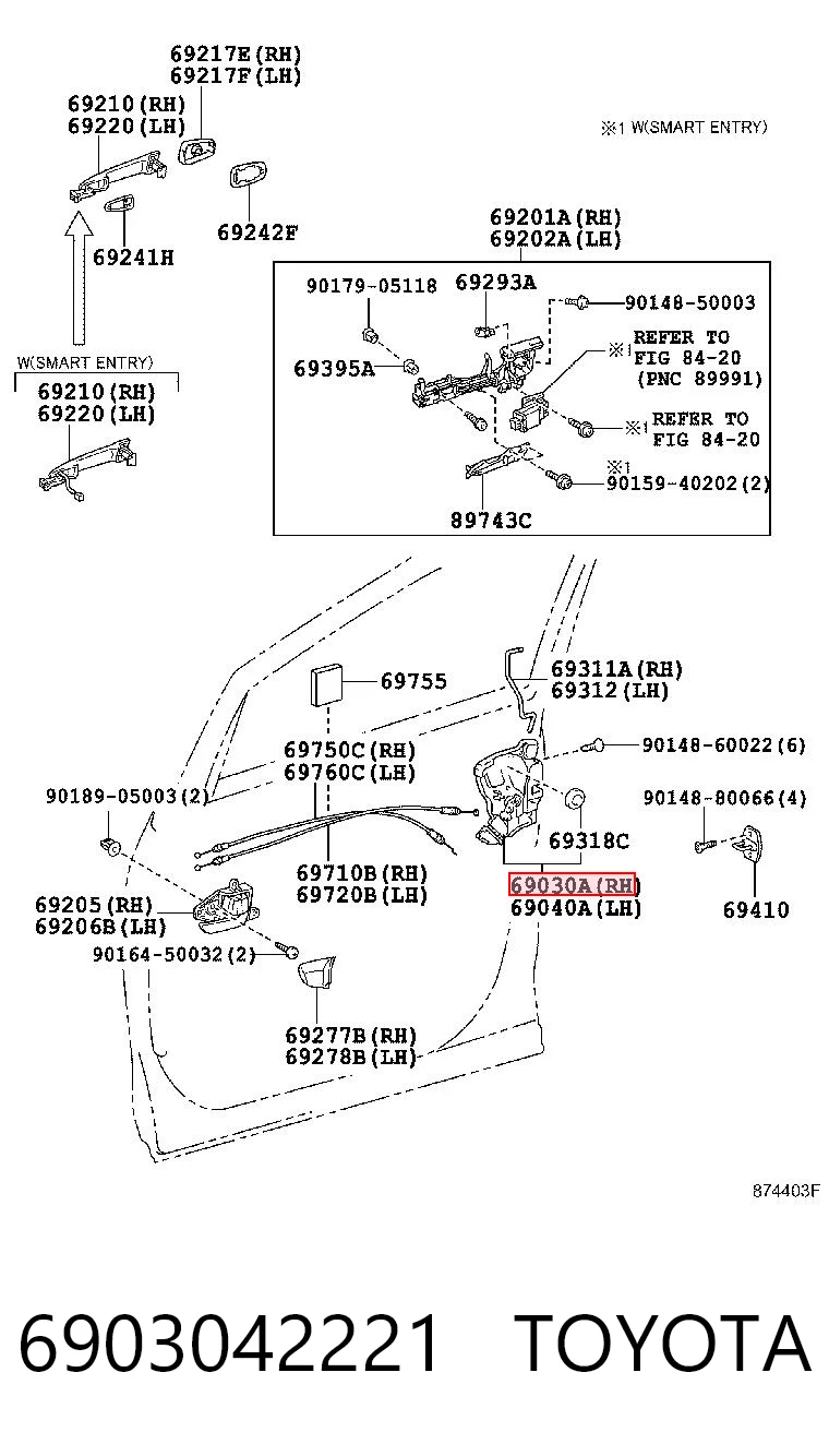 Дверной замок передний правый Lexus LX 570 внедорожник (URJ201) (2007 - 2026) цена, от 10.21 USD