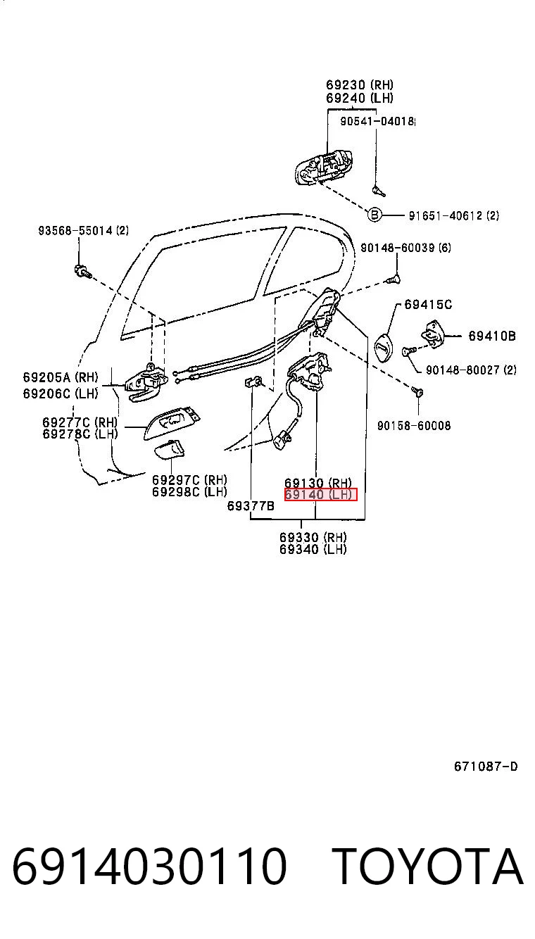 6914030110 Toyota 