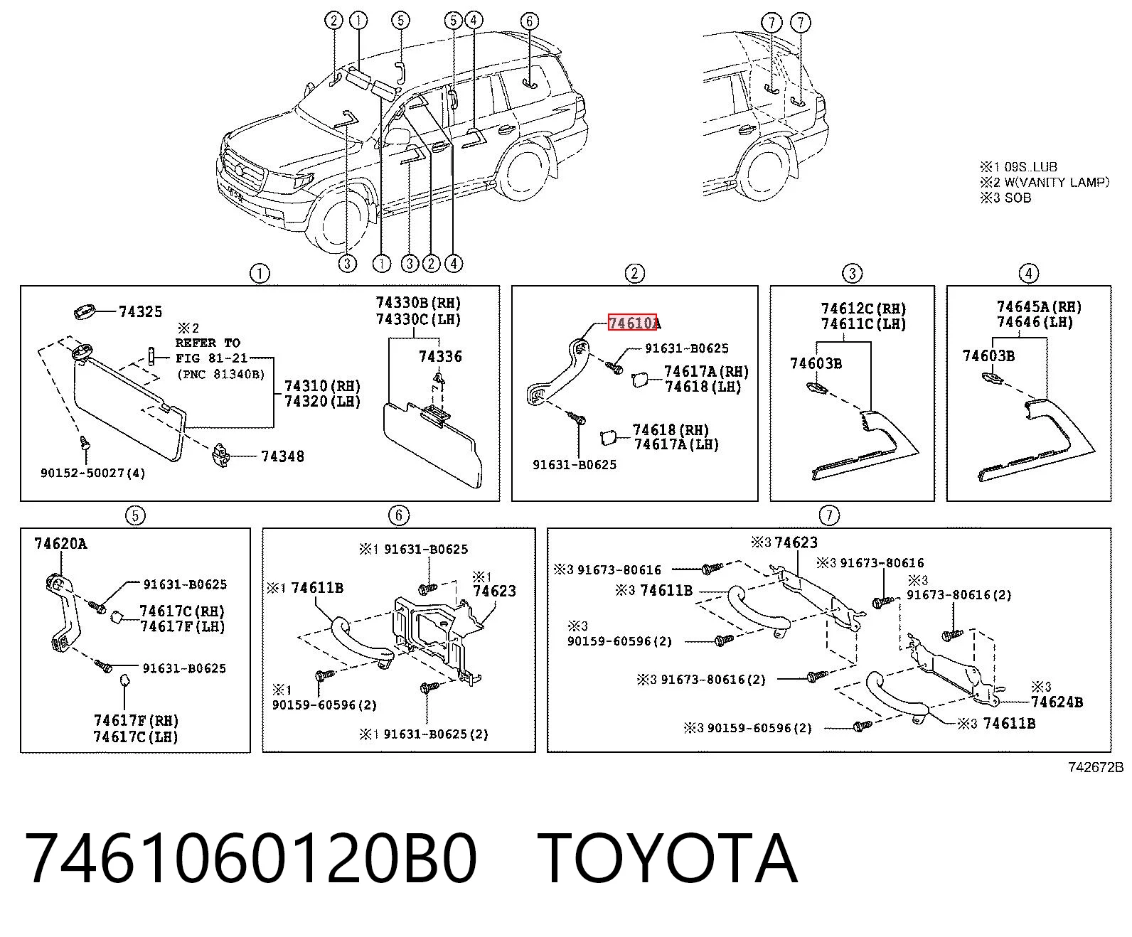 7461060120B0 Toyota 