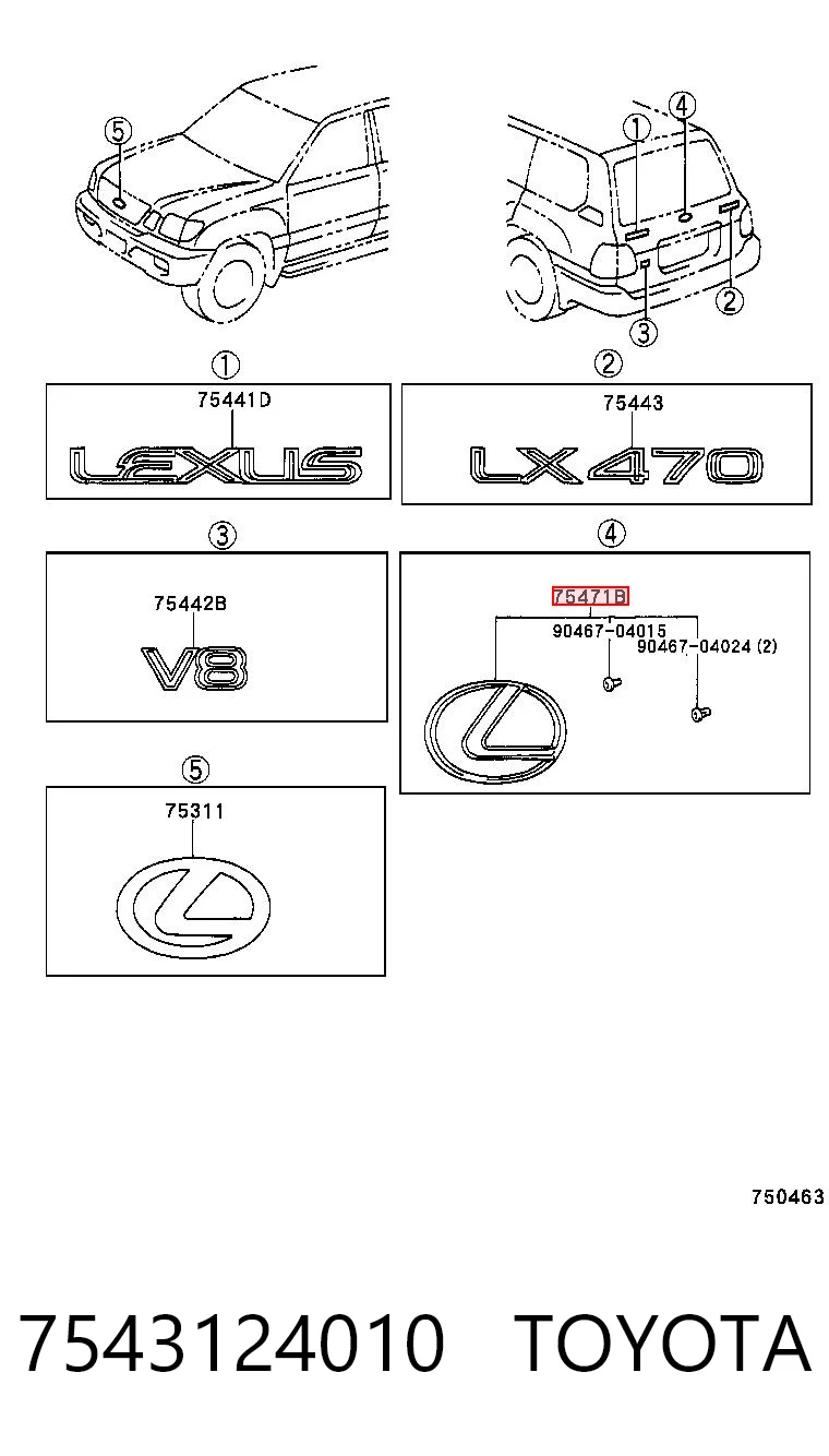 7543124010 Toyota