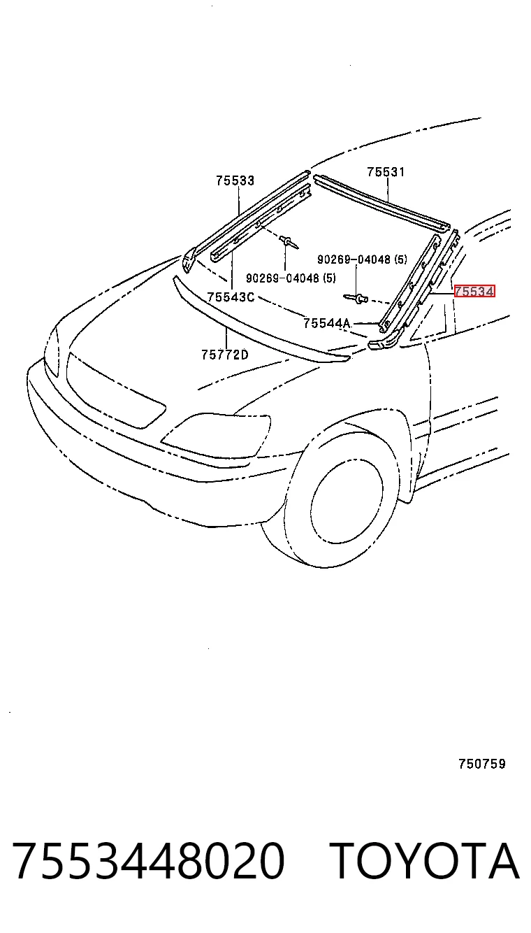 7553448020 Toyota