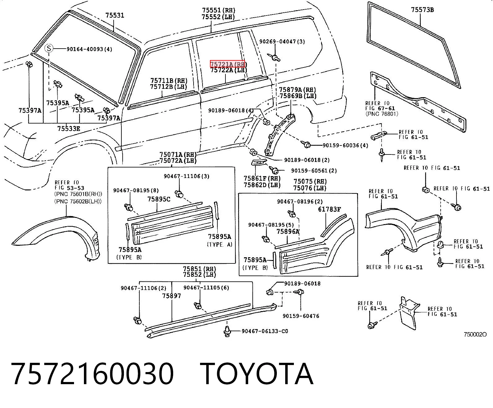 7572160030 Toyota 