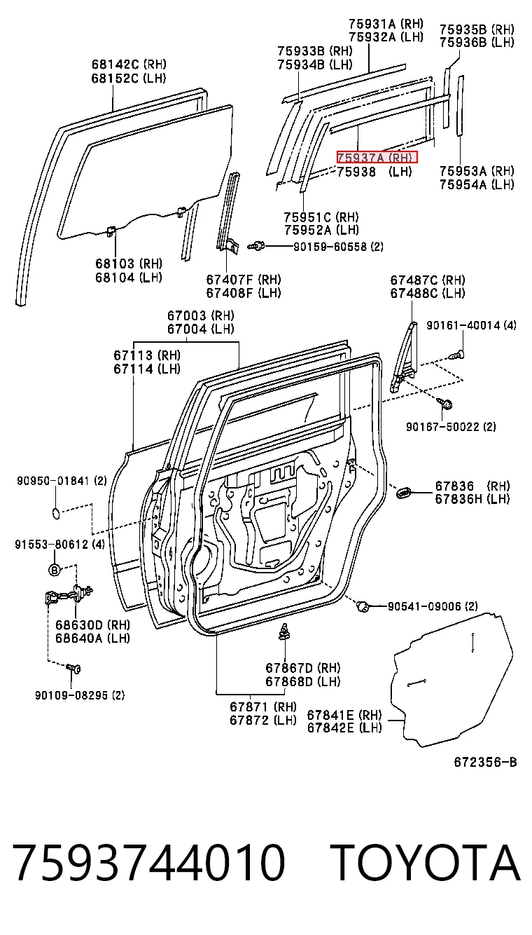 7593744010 Toyota