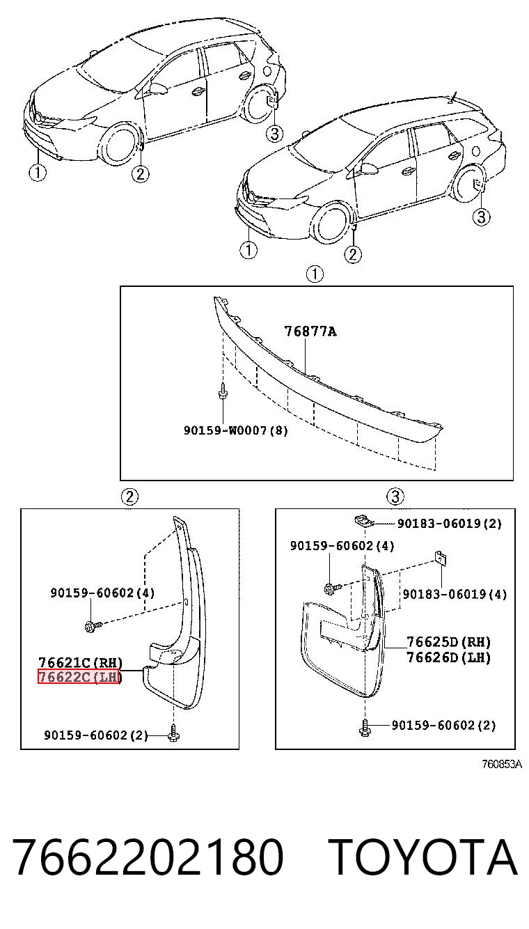 7662202180 Toyota