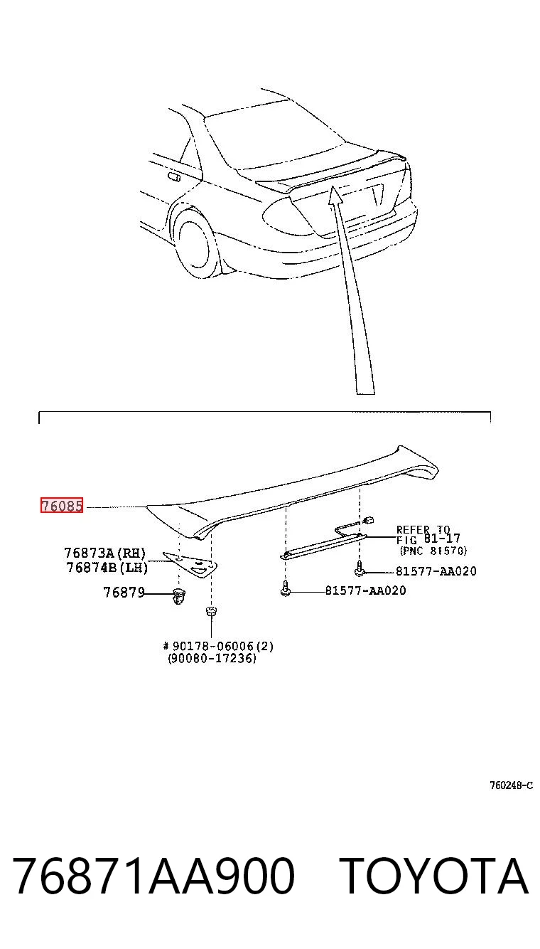 76871AA900 Toyota