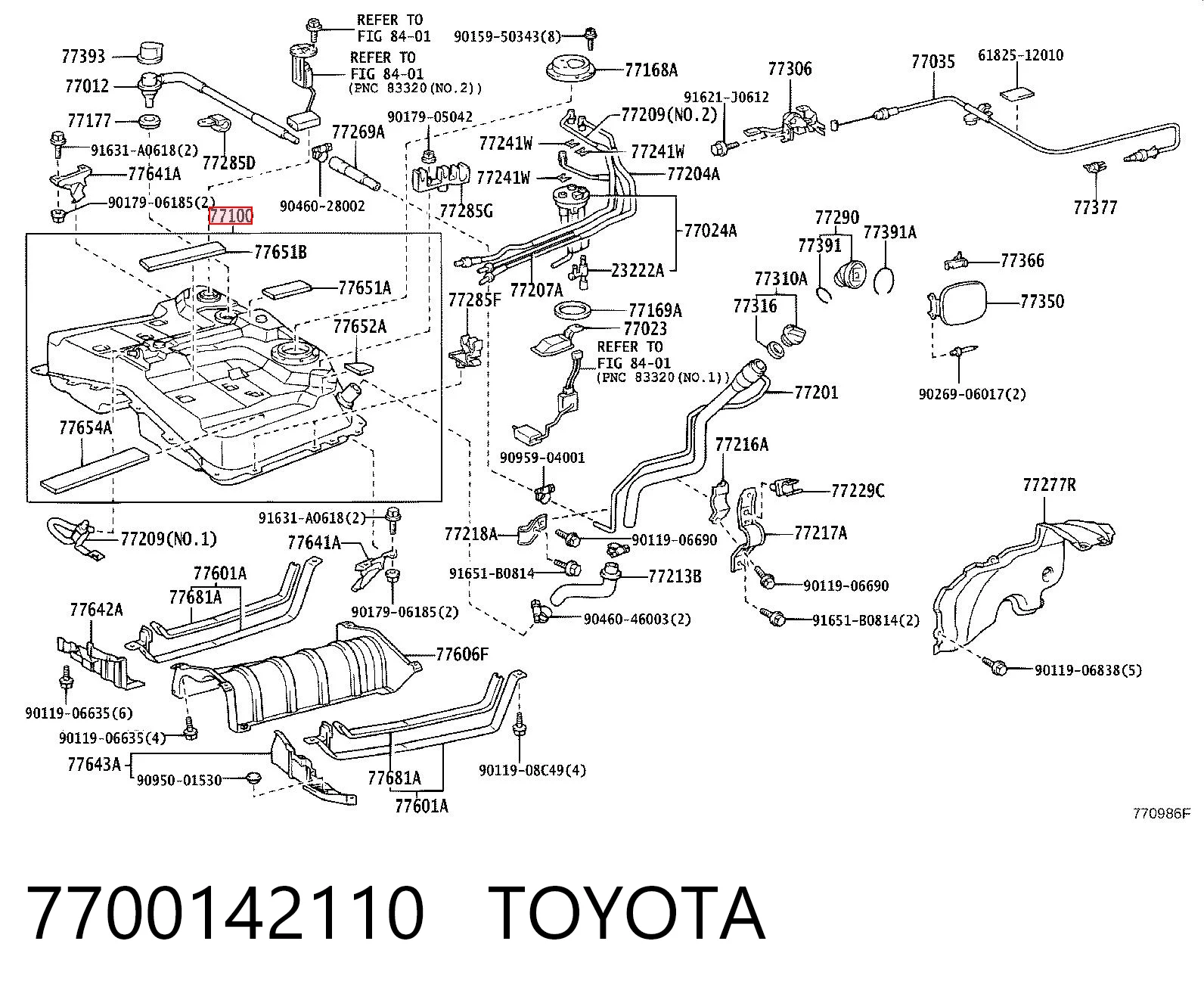  Бензобак Toyota RAV4 2