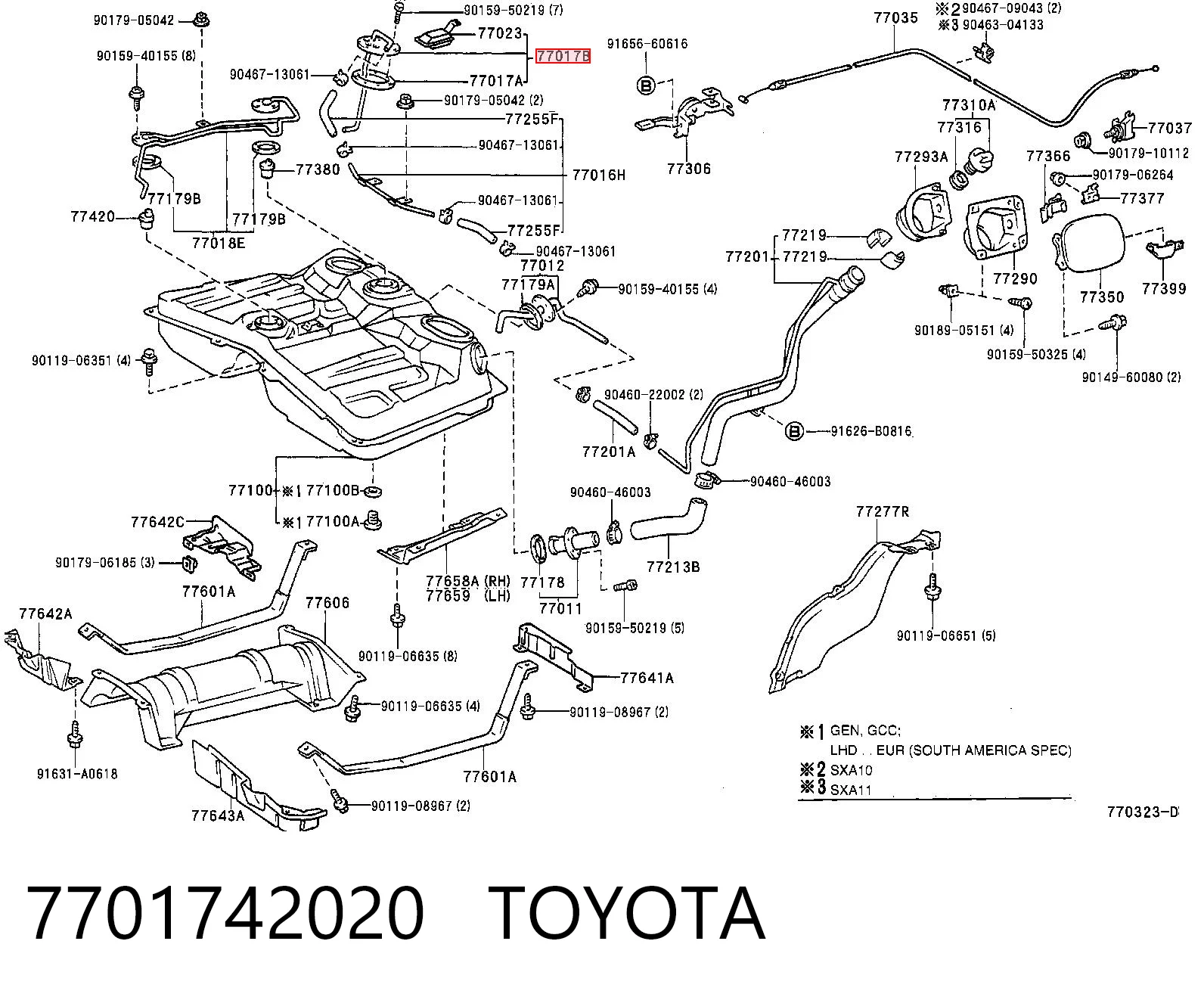 7701742020 Toyota 