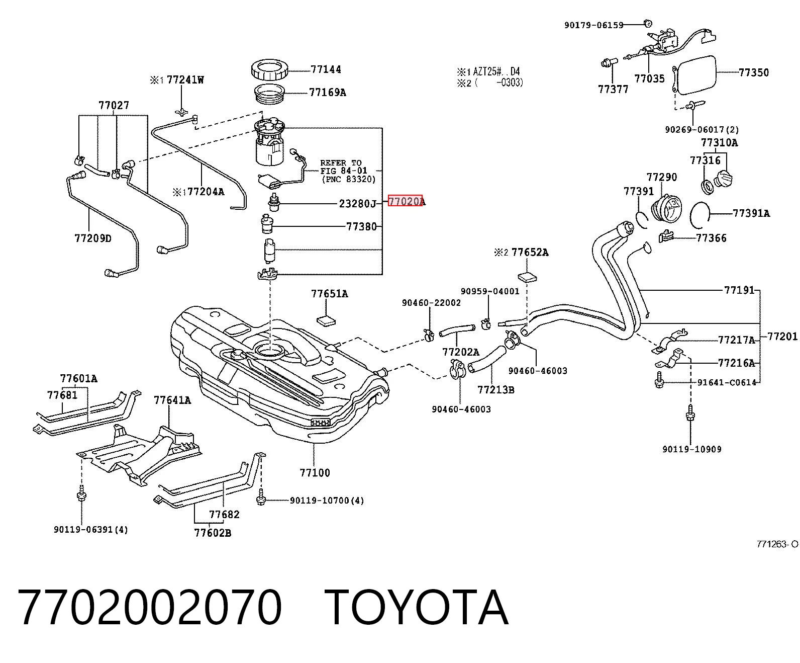 Модуль бензонасоса Toyota Avensis II седан (T25) (2003 - 2008) цена, от 185.27 USD