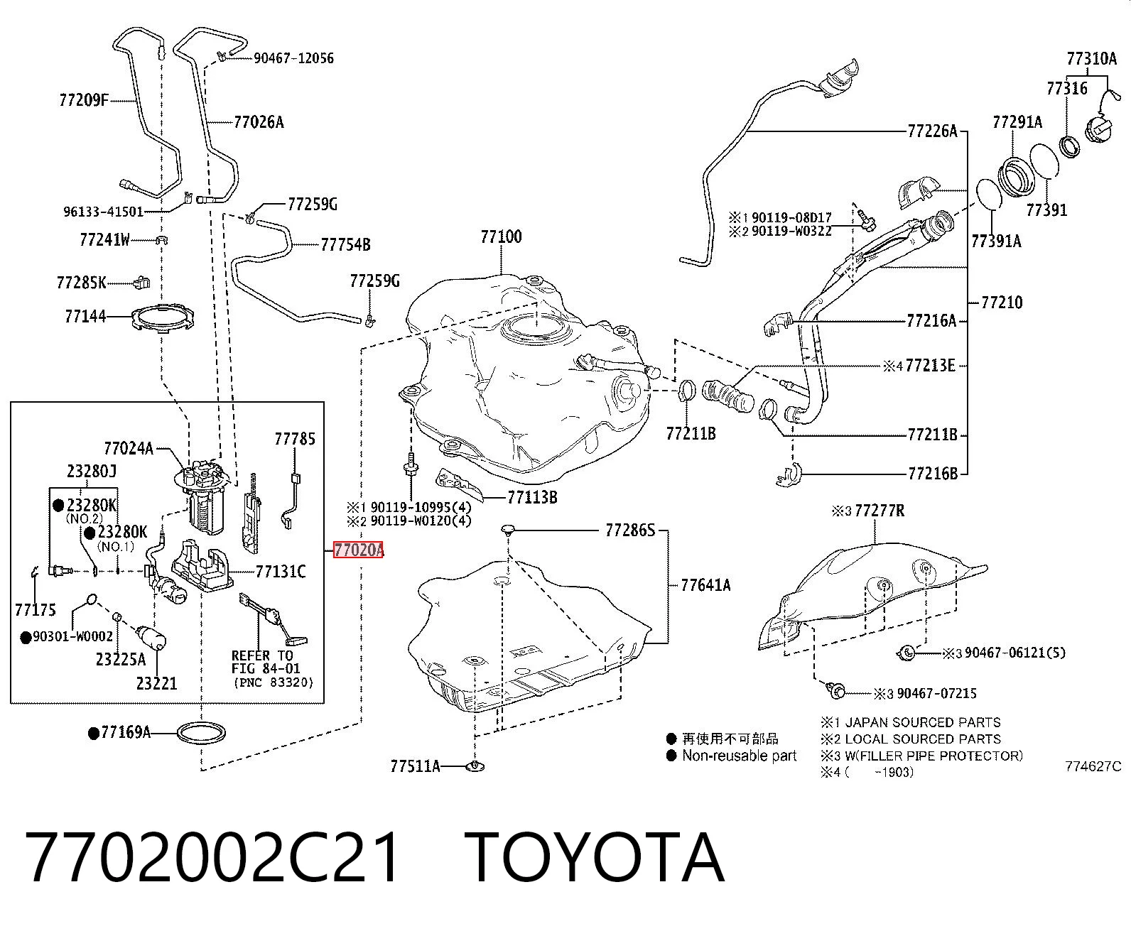 Модуль бензонасоса Toyota C-HR хэтчбек (X10) (2016 - 2023) цена, от 89.18 USD