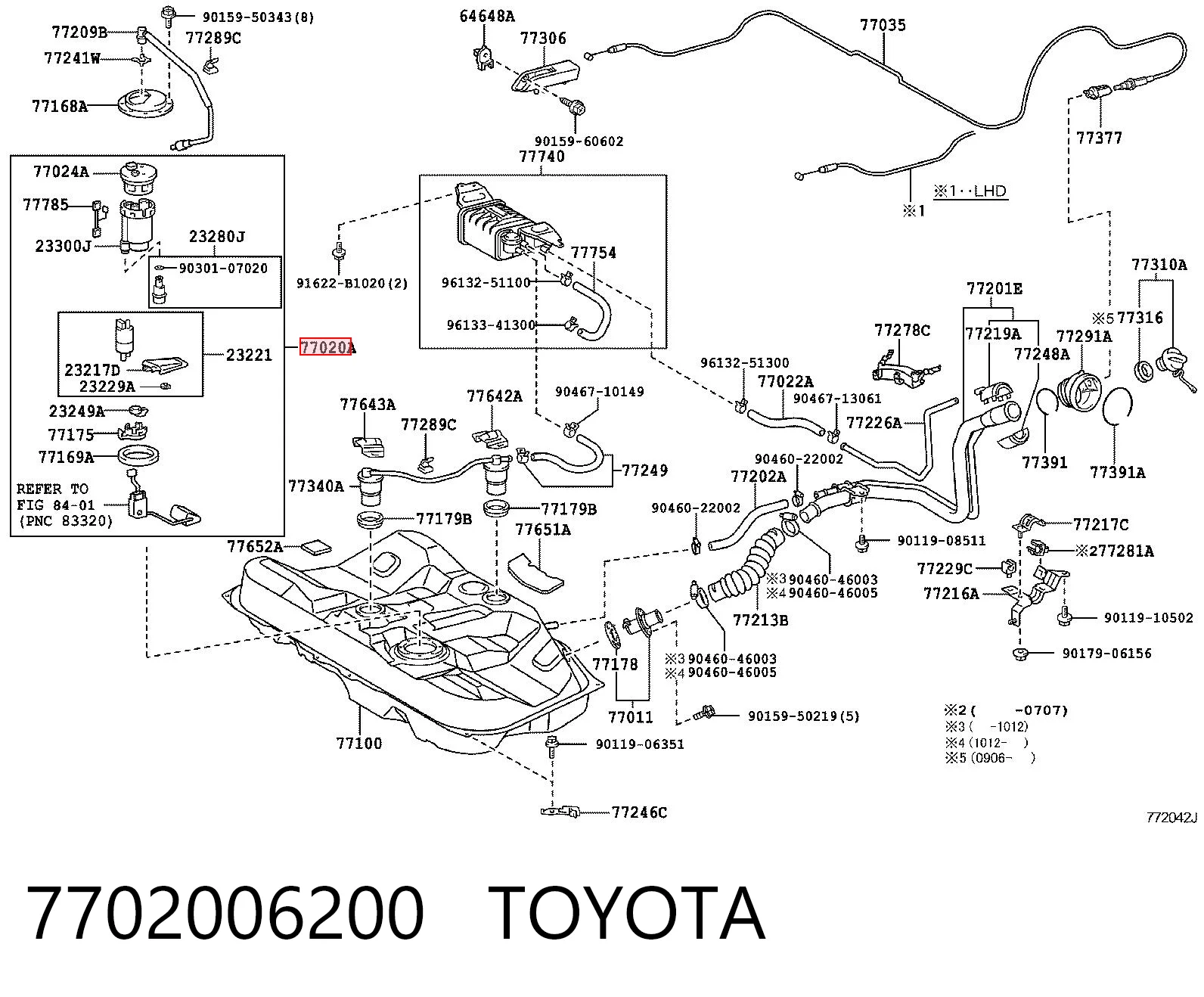 7702006200 Toyota Электробензонасос