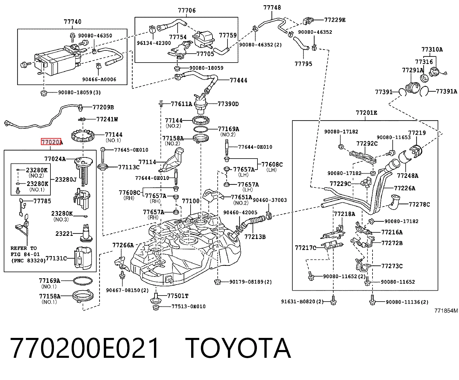 770200E021 Toyota Электробензонасос