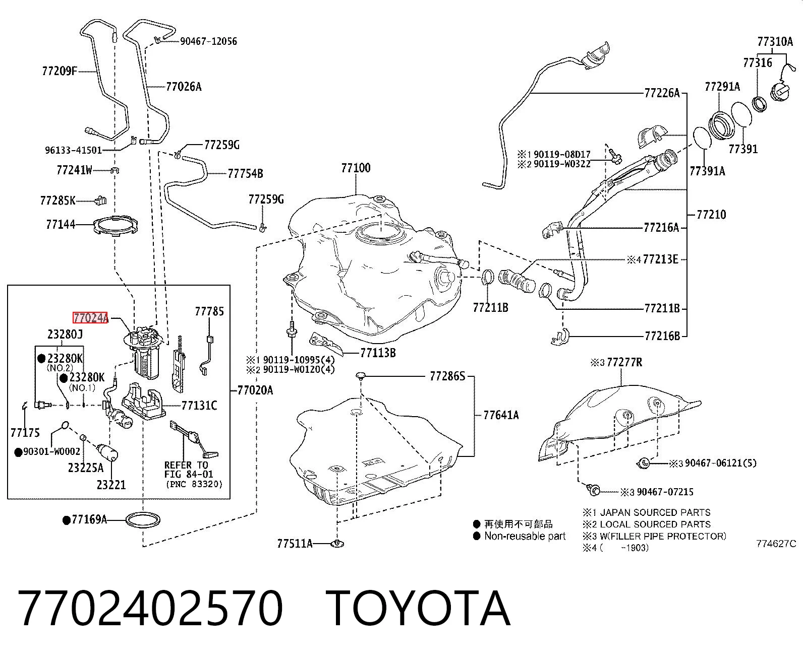  Бензонасос Toyota C-HR 